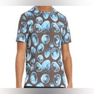 Hurley Jellyfish T Shirt Graphic All Over Print Embroidered Logo Size Small